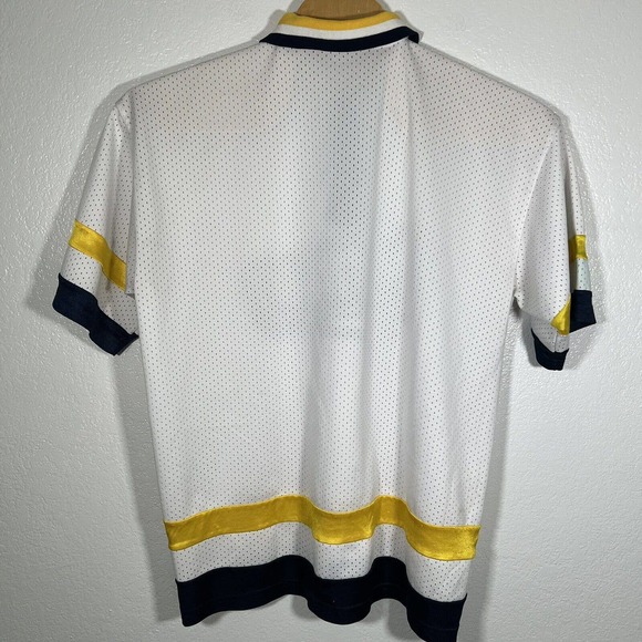 Vintage Michigan Wolverines Jersey Shirt Mens Blue Yellow Stitched Size 2XL XXL - Picture 3 of 11